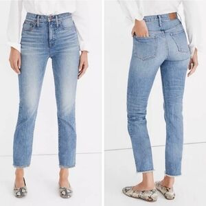 MADEWELL HIGH RISE PERFECT VINTAGE JEANS - SLIM LEG 90S MOM STYLE, 14